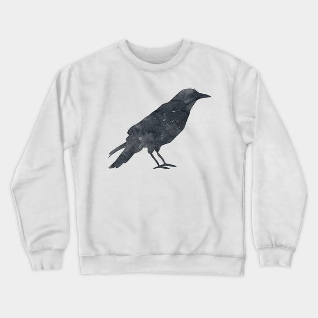 Crow Inkpress Artwork Crewneck Sweatshirt by Art Designs